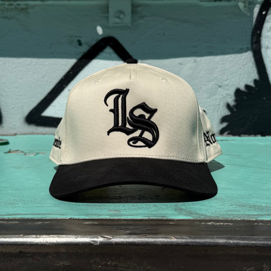 Lost Status “1 of 1” Exclusive Hat - Cream/Black Snapback (Inspired By Nipsey Hussle Proud 2 Pay Method)